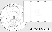 Blank Location Map of the area around 58° 15' 56" S, 122° 28' 29" E