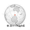 Outline Map of the Area around 58° 15' 56" S, 124° 10' 30" E, rectangular outline