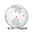 Outline Map of the Area around 58° 15' 56" S, 125° 1' 30" E, rectangular outline
