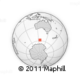 Outline Map of the Area around 58° 15' 56" S, 125° 52' 30" E, rectangular outline