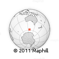 Outline Map of the Area around 58° 15' 56" S, 127° 34' 30" E, rectangular outline