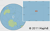 Savanna Style Location Map of the area around 58° 15' 56" S, 168° 22' 30" E