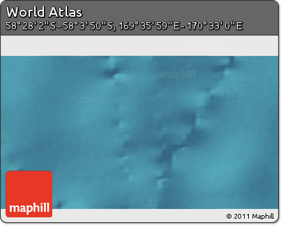Satellite 3D Map of the Area around 58° 15' 56" S, 170° 4' 29" E