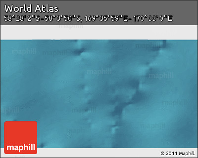 Satellite 3D Map of the Area around 58° 15' 56" S, 170° 4' 29" E
