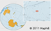 Political Location Map of the area around 58° 15' 56" S, 170° 4' 29" E