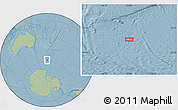 Savanna Style Location Map of the area around 58° 15' 56" S, 170° 4' 29" E, hill shading