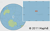 Savanna Style Location Map of the area around 58° 15' 56" S, 170° 4' 29" E