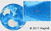 Shaded Relief Location Map of the area around 58° 15' 56" S, 170° 4' 29" E