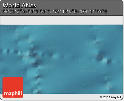 Satellite 3D Map of the Area around 58° 15' 56" S, 177° 43' 29" E