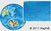 Physical Location Map of the area around 58° 15' 56" S, 178° 34' 29" E