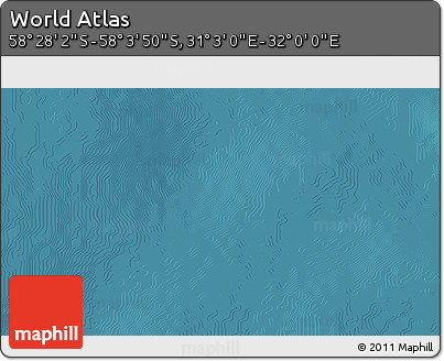 Satellite 3D Map of the Area around 58° 15' 56" S, 31° 31' 29" E