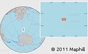 Gray Location Map of the area around 58° 15' 56" S, 34° 4' 30" E