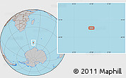 Gray Location Map of the area around 58° 15' 56" S, 47° 40' 29" E