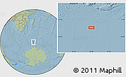 Savanna Style Location Map of the area around 58° 15' 56" S, 48° 31' 29" E, hill shading