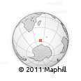 Outline Map of the Area around 58° 15' 56" S, 49° 22' 30" E, rectangular outline