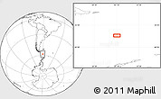Blank Location Map of the area around 58° 15' 56" S, 61° 7' 30" W