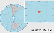 Gray Location Map of the area around 58° 15' 56" S, 61° 7' 30" W