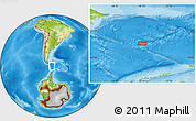 Physical Location Map of the area around 58° 15' 56" S, 61° 7' 30" W