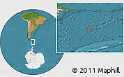 Satellite Location Map of the area around 58° 15' 56" S, 61° 7' 30" W