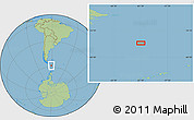 Savanna Style Location Map of the area around 58° 15' 56" S, 61° 7' 30" W
