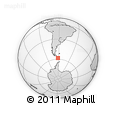 Outline Map of the Area around 58° 15' 56" S, 61° 58' 30" W, rectangular outline