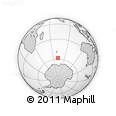 Outline Map of the Area around 58° 15' 56" S, 72° 19' 29" E, rectangular outline