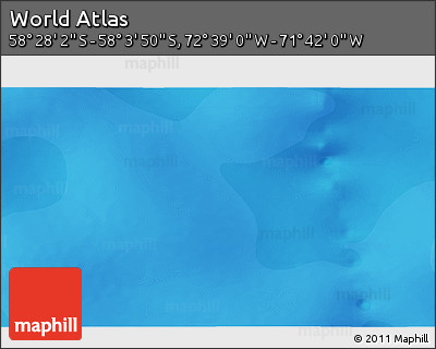 Political 3D Map of the Area around 58° 15' 56" S, 72° 10' 30" W