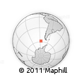 Outline Map of the Area around 58° 15' 56" S, 86° 37' 30" W, rectangular outline