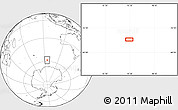 Blank Location Map of the area around 58° 15' 56" S, 95° 16' 30" E