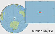 Savanna Style Location Map of the area around 58° 15' 56" S, 95° 16' 30" E