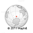 Outline Map of the Area around 58° 15' 56" S, 95° 16' 30" E, rectangular outline