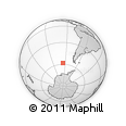 Outline Map of the Area around 58° 15' 56" S, 95° 58' 29" W, rectangular outline