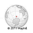 Outline Map of the Area around 58° 15' 56" S, 96° 58' 29" E, rectangular outline