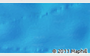 Physical 3D Map of the area around 58° 15' 56" S, 97° 49' 29" E