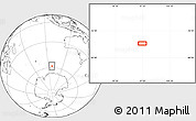 Blank Location Map of the area around 58° 15' 56" S, 97° 49' 29" E