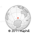 Outline Map of the Area around 58° 15' 56" S, 97° 49' 29" E, rectangular outline
