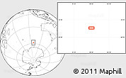 Blank Location Map of the area around 58° 15' 56" S, 98° 40' 30" E