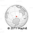 Outline Map of the Area around 58° 15' 56" S, 98° 40' 30" E, rectangular outline
