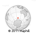 Outline Map of the Area around 58° 37' 32" S, 100° 22' 30" E, rectangular outline
