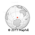 Outline Map of the Area around 58° 37' 32" S, 101° 13' 29" E, rectangular outline