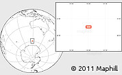 Blank Location Map of the area around 58° 37' 32" S, 118° 13' 29" E