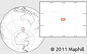 Blank Location Map of the area around 58° 37' 32" S, 119° 55' 30" E