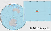 Gray Location Map of the area around 58° 37' 32" S, 119° 55' 30" E