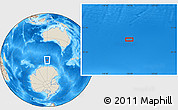 Shaded Relief Location Map of the area around 58° 37' 32" S, 119° 55' 30" E