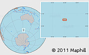 Gray Location Map of the area around 58° 37' 32" S, 122° 28' 29" E