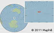 Savanna Style Location Map of the area around 58° 37' 32" S, 122° 28' 29" E, hill shading