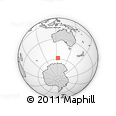 Outline Map of the Area around 58° 37' 32" S, 123° 19' 29" E, rectangular outline