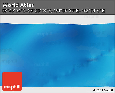Physical 3D Map of the Area around 58° 37' 32" S, 162° 25' 30" E