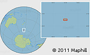 Savanna Style Location Map of the area around 58° 37' 32" S, 173° 28' 29" E