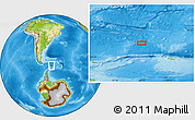 Physical Location Map of the area around 58° 37' 32" S, 49° 13' 30" W